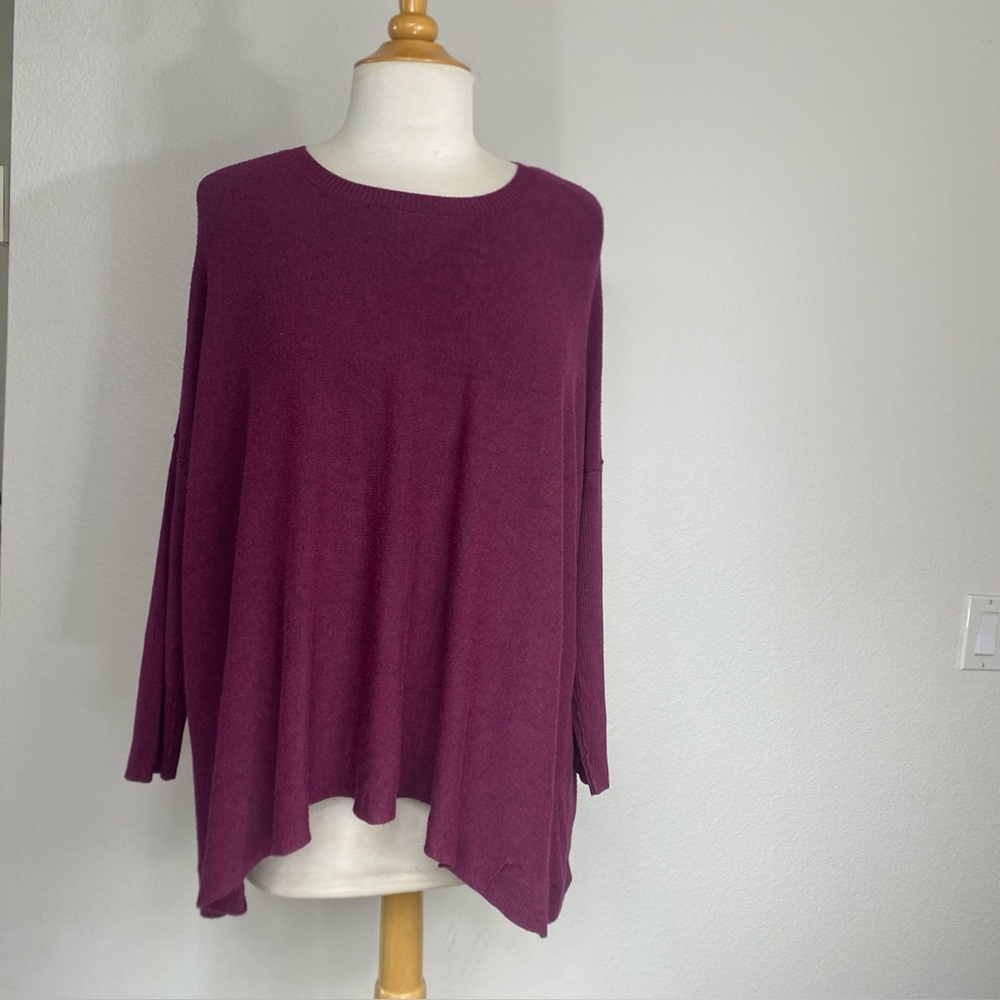 Eileen Fisher Women's Soft Purple Oversize Boxy Sweater Size Medium Classic